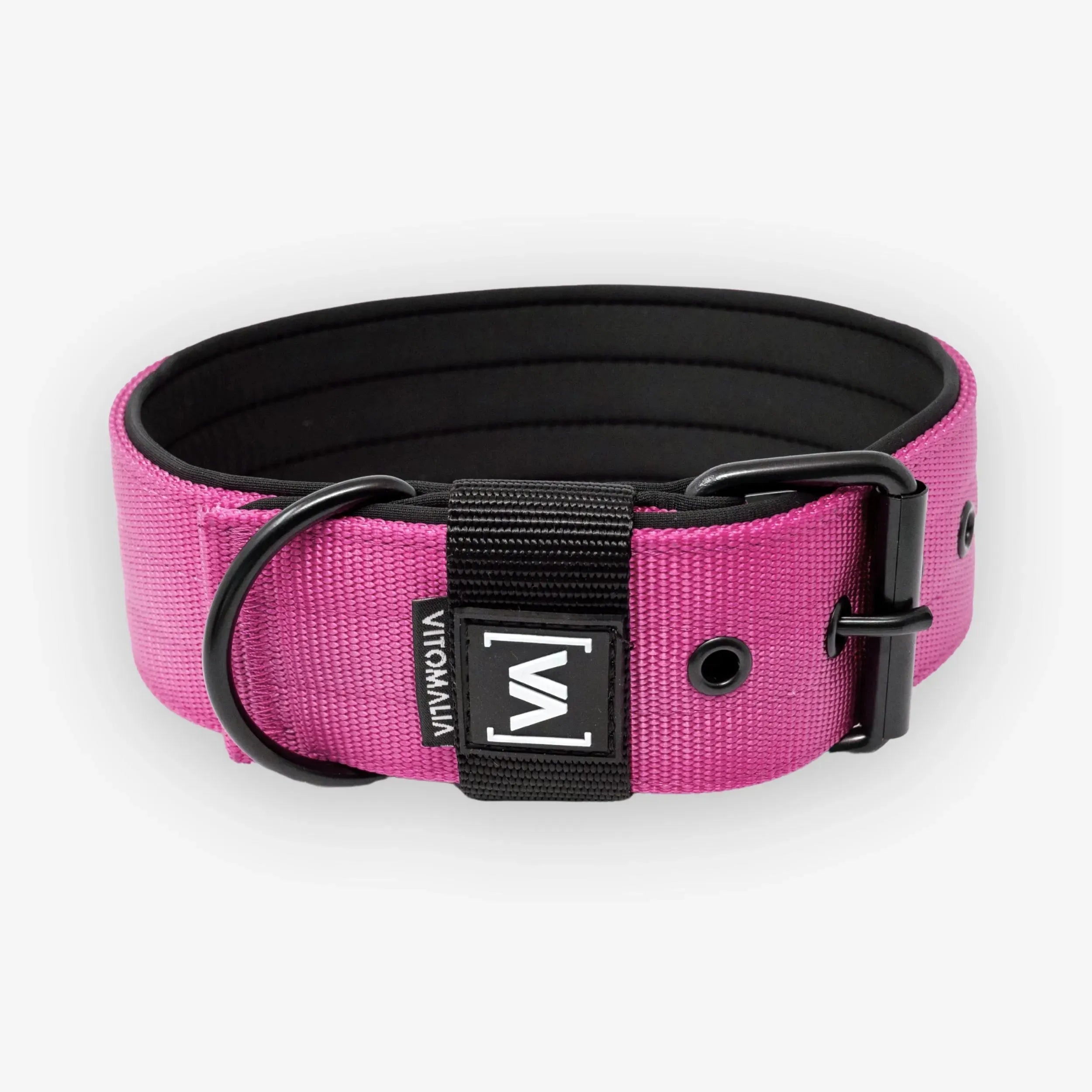Bundle Classic Nero Edition Pink Set - Collar + Correa para perro ajustable triple de 2,2 m