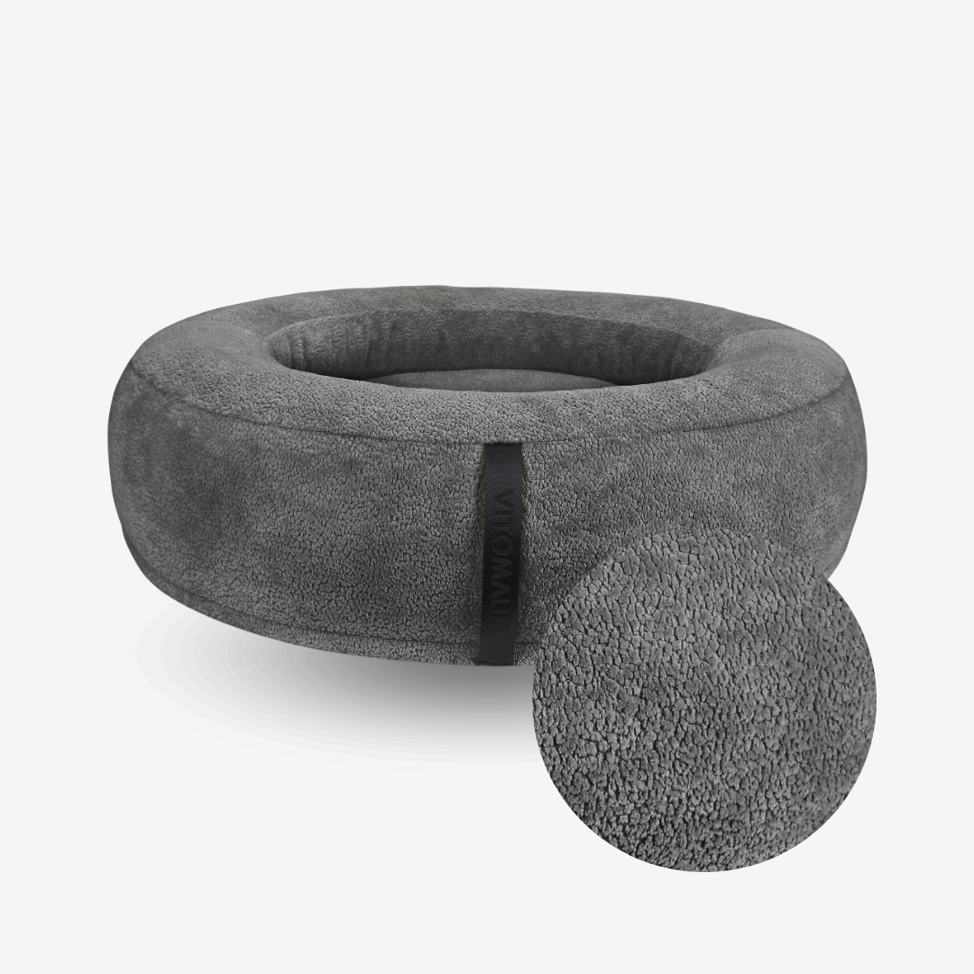 Cover Donut dog bed cover - RePET Teddy in grey