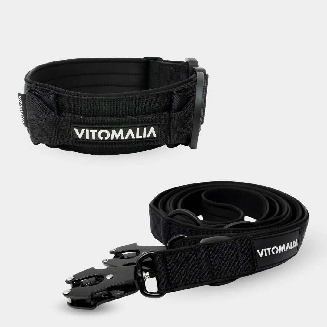 Bundle Extreme Edition Black Set - Collare + Guinzaglio per cane triplo regolabile da 2,2 m Guinzaglio per cane
