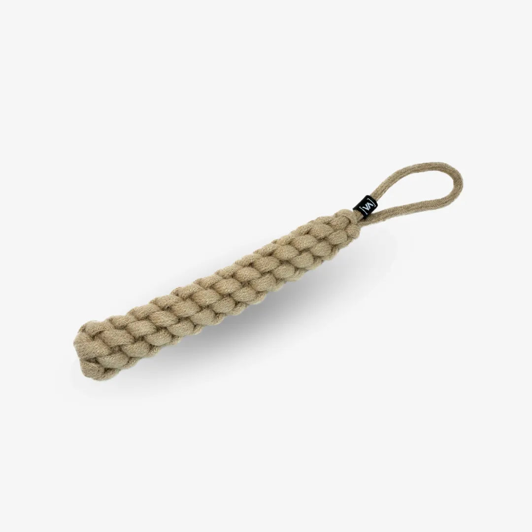 Geflochtener Zerr-Dummy für Hunde: 100% Naturhanf, handgeknotet - Eco Tug - Vitomalia -
