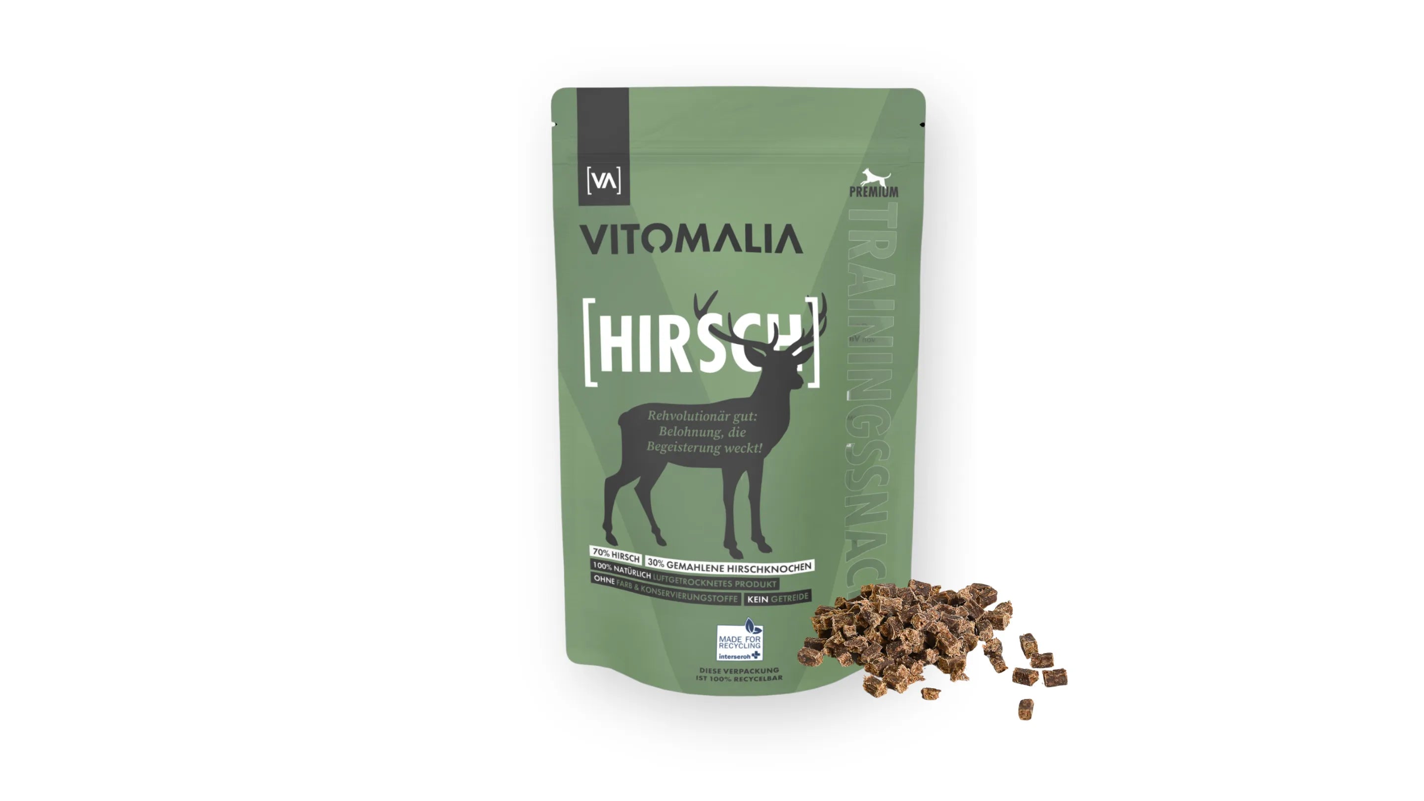8er Trainingssnacks Bundle: Rind, Huhn, Kaninchen, Lamm, Ente, Wildschwein, Pferd & Hirsch – Gesamtgewicht 4kg (8x500g) - Vitomalia - Trainingssnacks