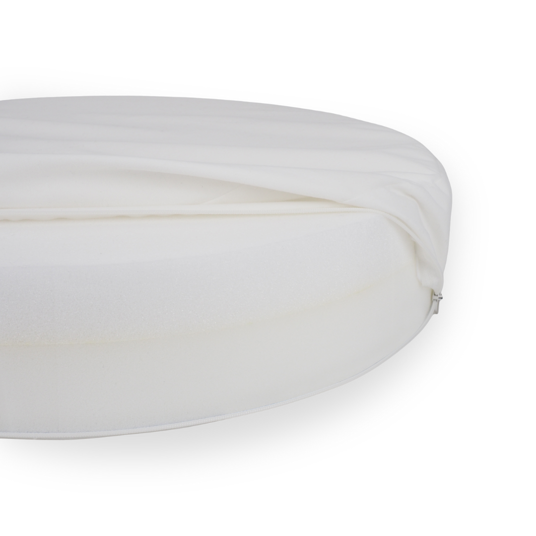 Orthopädisches Donut Hundebett – RePET Linen in Taupe