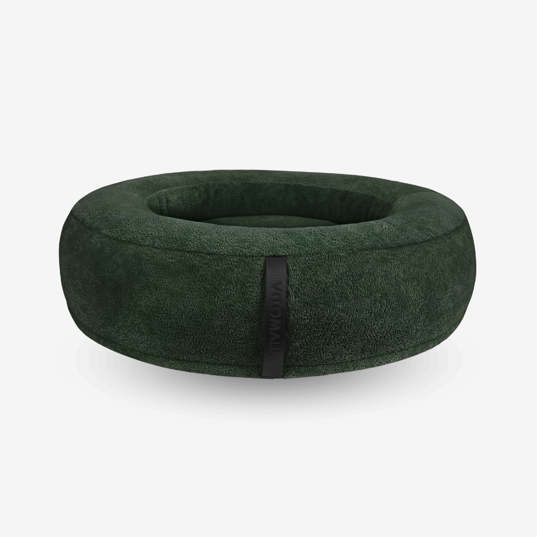 Orthopaedic donut Dog Bed - RePET Teddy in forest green