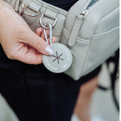 Porte-sac à crottes avec mousqueton pour sacs pleins de crottes gris - lot de 3