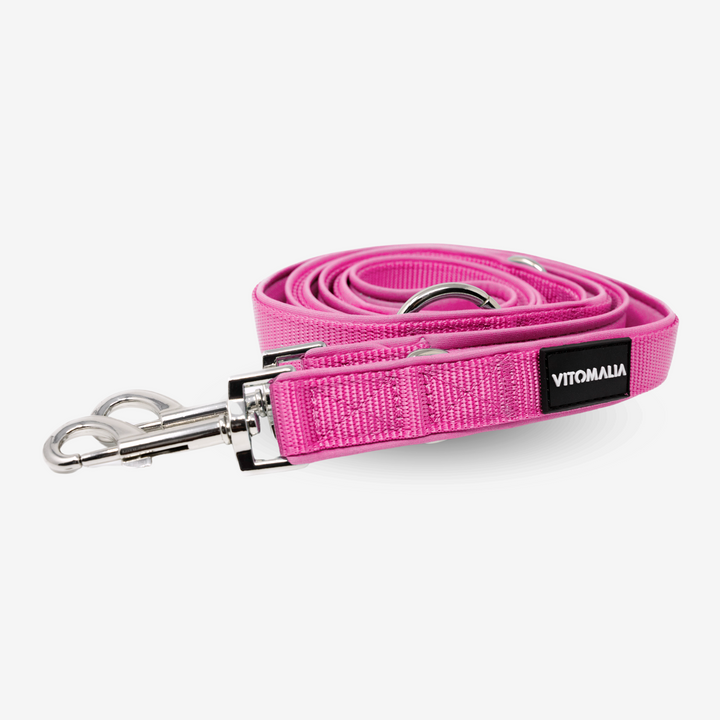 Klassische Hundeleine Classic Edition Pink - 2,2m dreifach verstellbar - Vitomalia - Hundeleine Classic Edition