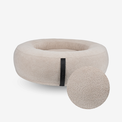 Cover Donut Hundebettbezug – RePET Teddy in Beige
