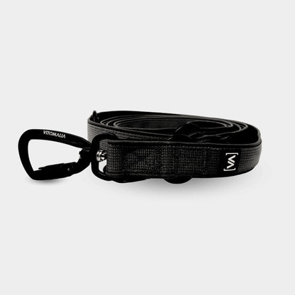 Laisse pour chien réglable légère Laisse pour chien avec mousqueton de sécurité Noir
