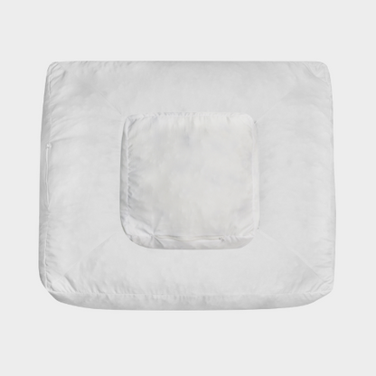 Ergonomisches Hundekissen Quadratisch – RePET Teddy in Grau