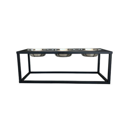 Bundle - Station d'alimentation de luxe 3 pièces pour les chiens qui ont du style - Set de 3 gamelles Easy Go Edition