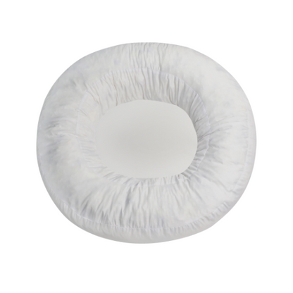 Orthopädisches Donut Hundebett – RePET Linen in Taupe