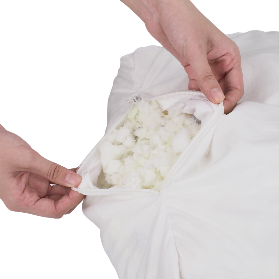 Orthopädisches Donut Hundebett – RePET Linen in Beige