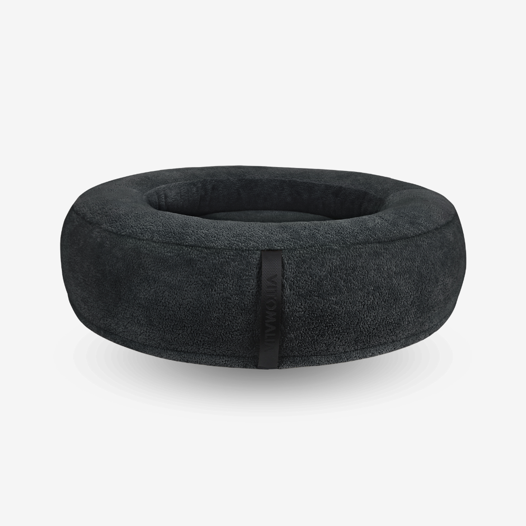 Orthopädisches Donut Hundebett – RePET Teddy in Anthrazit