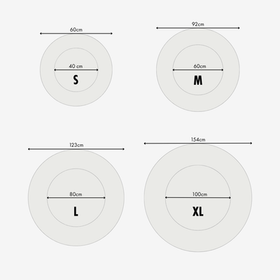 Orthopädisches Donut Hundebett – RePET Linen in Anthrazit