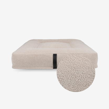 Cover square dog cushion - RePET Teddy in beige