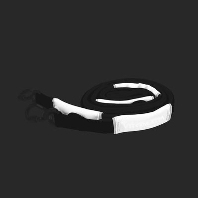 Reflective 3-way adjustable Dog Leash anthracite - 2.2m